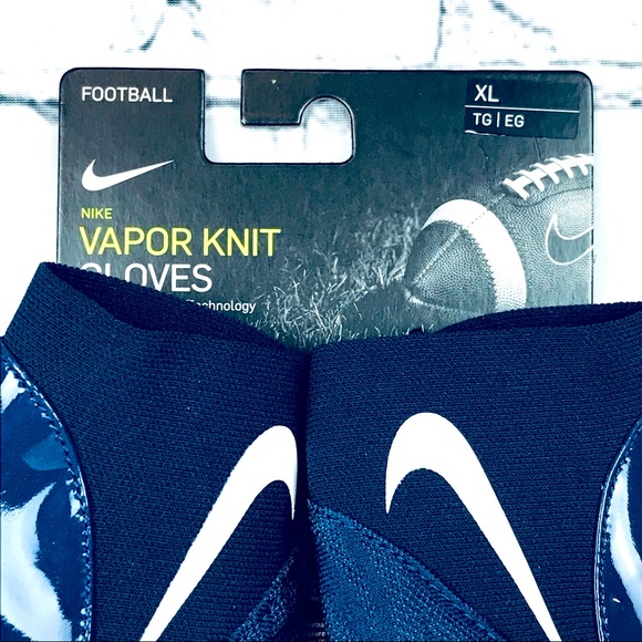 Nike Vapor Knit Football MagniGrip Receiver Navy Blue Gloves Men’s Size XL - Picture 3 of 5